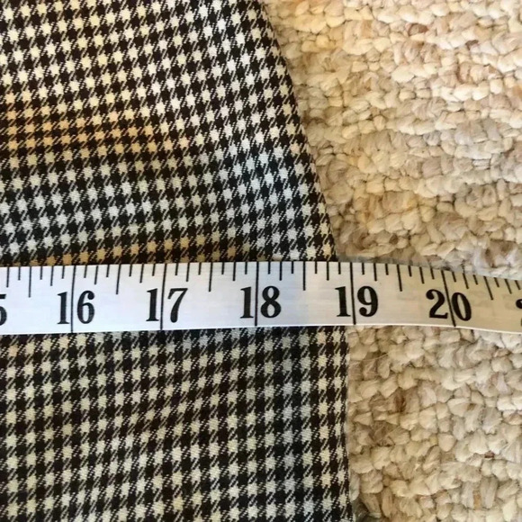 𝅺Vintage MCM 100% wool brown houndstooth pencil skirt S - Picture 10 of 13